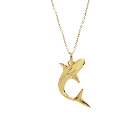 Dije Tiburón oro 14k con diamantes Incluye cadena