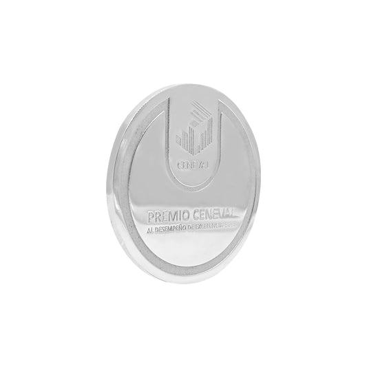 Moneda personalizada de plata  (Imagen ilustrativa, no disponible para su venta)