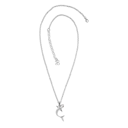 Collar Tiburon mini oxidado en plata de ley .925