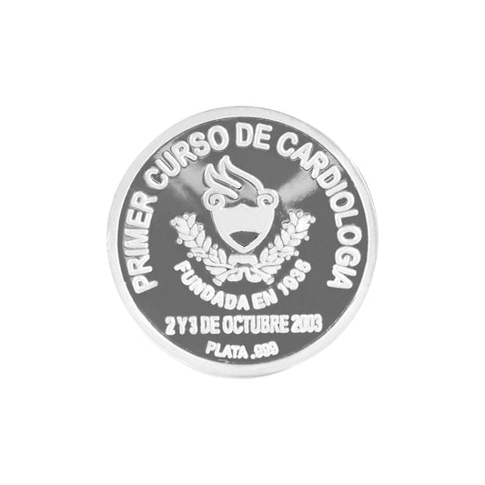Moneda personalizada en plata (Imagen ilustrativa, no disponible para su venta)