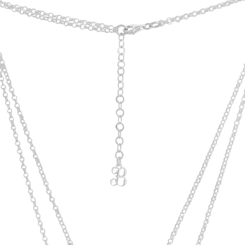Collar doble con corazones y estrellas en plata .925