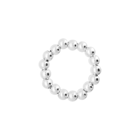 Anillo casquilla lisa 4mm elástico en plata de ley