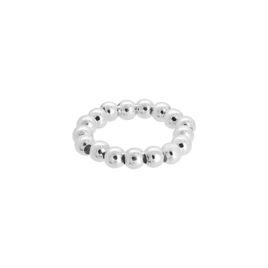 Anillo casquilla lisa 4mm elástico en plata de ley