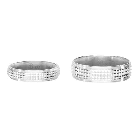 Anillo de matrimonio diamantado en plata .925 (Tiempo de elaboración 4 semanas)