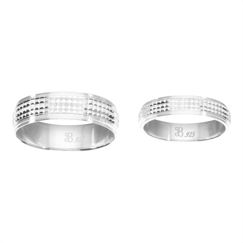 Anillo de matrimonio diamantado en plata .925 (Tiempo de elaboración 4 semanas)