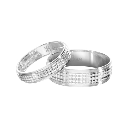 Anillo de matrimonio diamantado en plata .925 (Tiempo de elaboración 4 semanas)