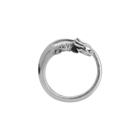 Anillo diseño ajolote en plata de ley