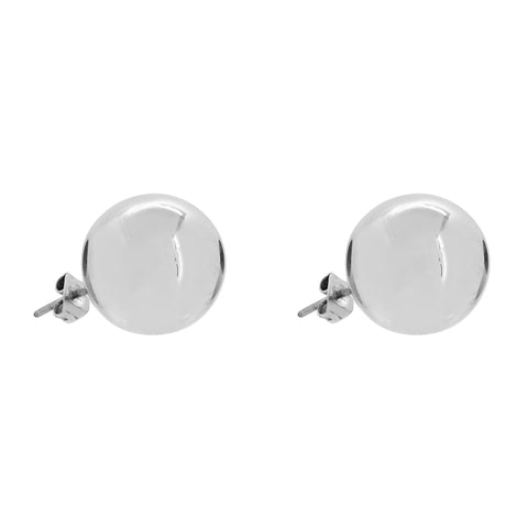Aretes de bola en plata de ley