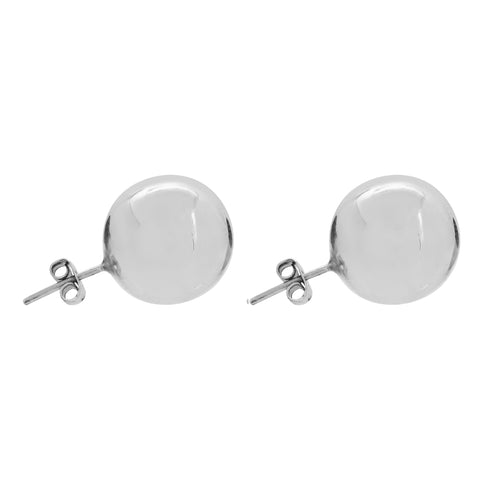 Aretes de bola en plata de ley