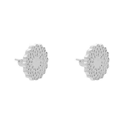 Aretes mándala estrella plata .925