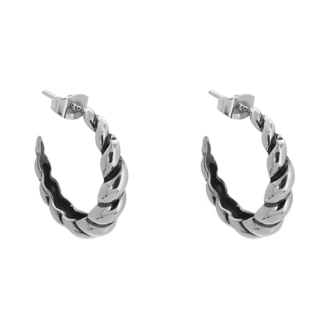 Arracada torzal en plata de ley