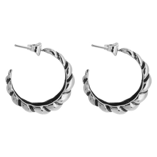 Arracada torzal en plata de ley