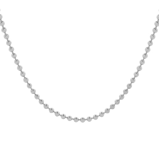 Cadena casquilla en plata de ley