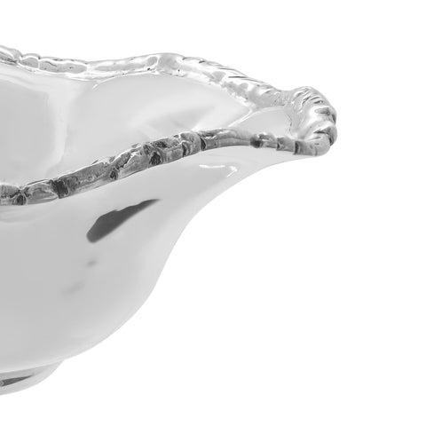 Centro de mesa filo mallory con ondas en plata de ley