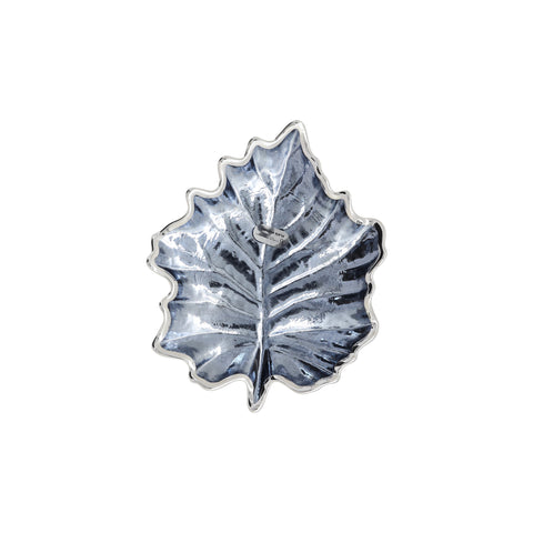 Centro de mesa diseño de hoja en plata