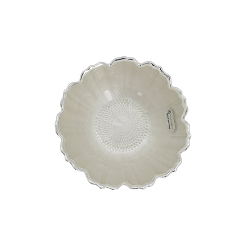 Centro de mesa flor honda en plata de ley