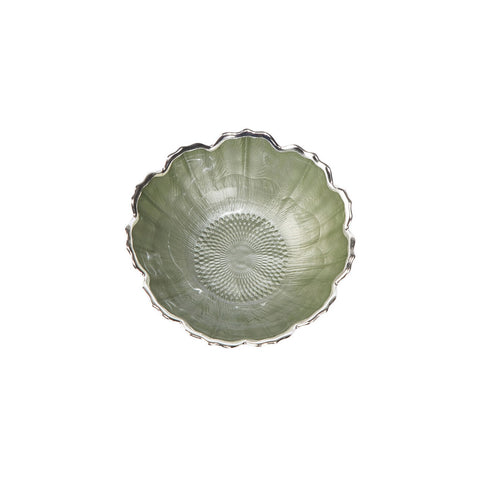 Centro de mesa flor honda en plata de ley