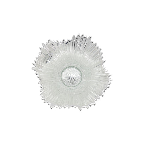 Centro de mesa hondo flor en plata de ley