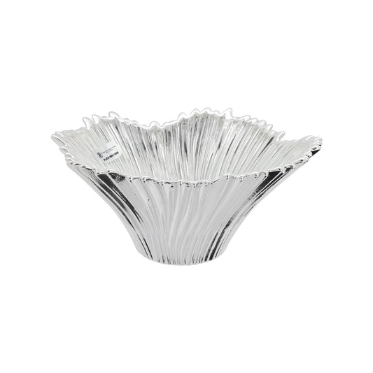Centro de mesa hondo flor en plata de ley