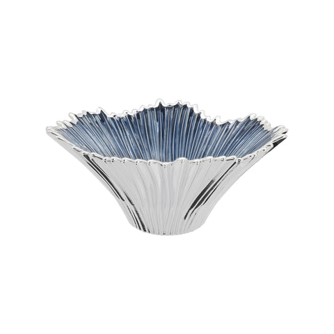 Centro de mesa hondo flor en plata de ley
