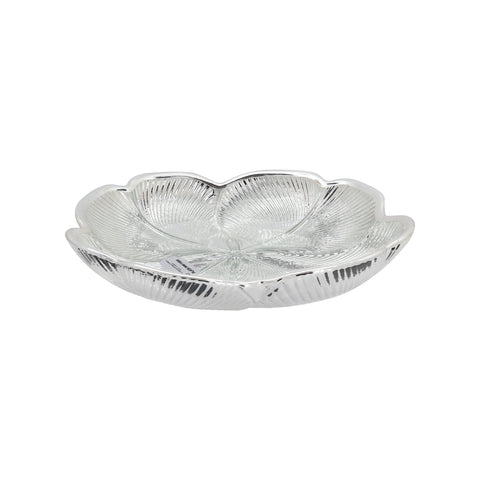 Centro de mesa trebol 4 hojas en plata de ley