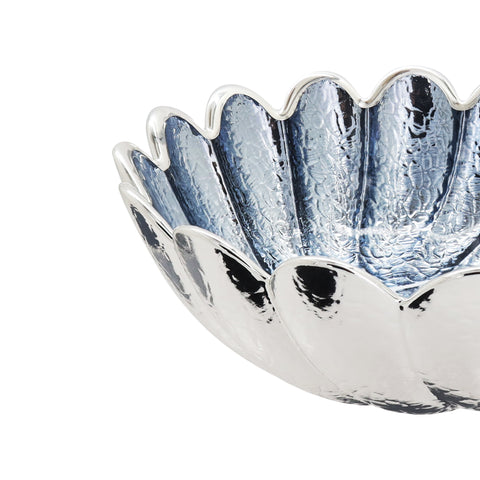 Centro de mesa elegante en plata de ley