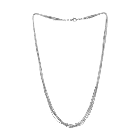 Collar elegante 10 hilos en plata de ley