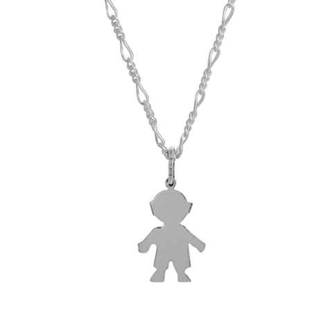 Dije diseño niño en plata .925