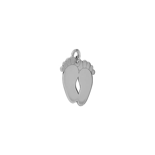 Dije diseño huellas de pie en plata .925