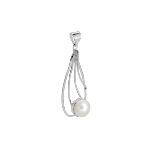 Dije gota en plata con perla
