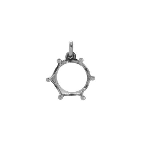 Charm corona en plata de ley
