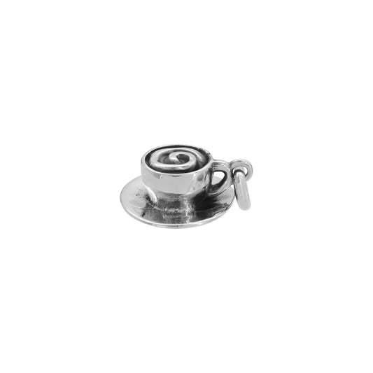 Charm taza de café plata de ley