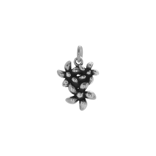 Dije de flores en plata de ley
