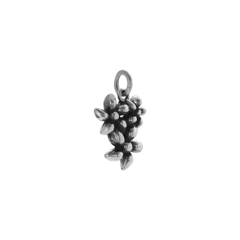 Dije de flores en plata de ley