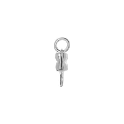 Charm de moño en plata de ley