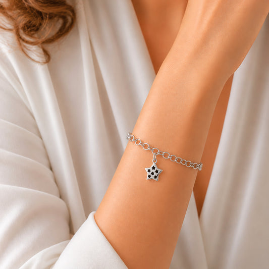 Charm estrella en plata de ley