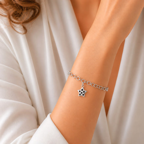 Charm estrella en plata de ley