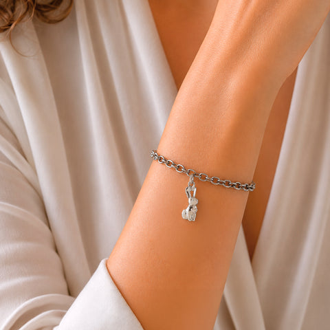 Charm conejito en plata de ley
