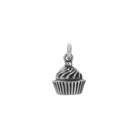 Charm cup cake en plata de ley