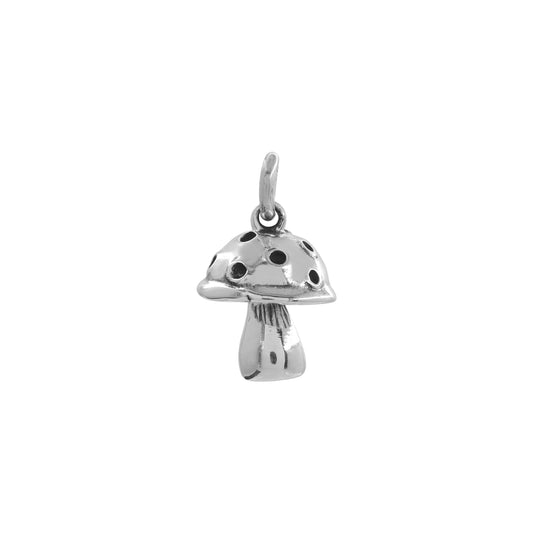 Charm de hongo en plata de ley