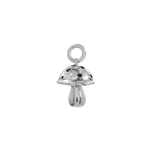 Charm de hongo en plata de ley