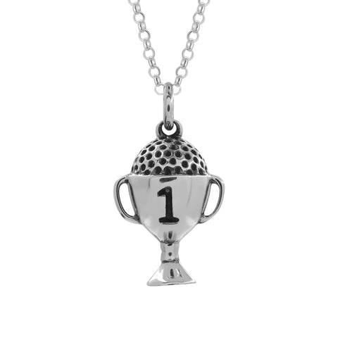 Dije copa de golf en plata de ley