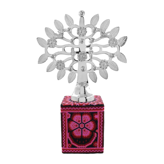 Árbol de la vida Chaquira Rosa