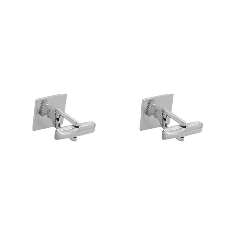 Mancuernillas cuadro liso en plata .925