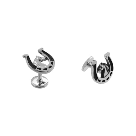 Mancuernillas de Herradura en plata de ley .925