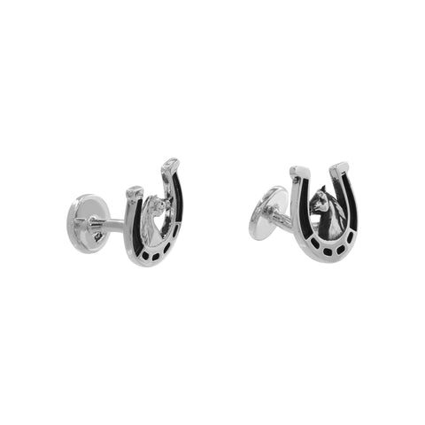 Mancuernillas de Herradura en plata de ley .925