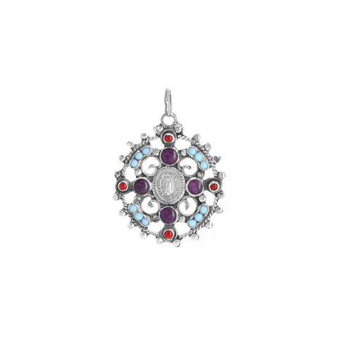 Medalla Virgen de Guadalupe colección Rivera en plata
