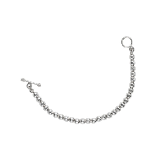 Pulsera con casquilla martillada en plata .925