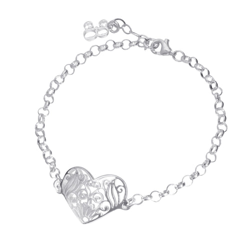 Pulsera corazón plata .925