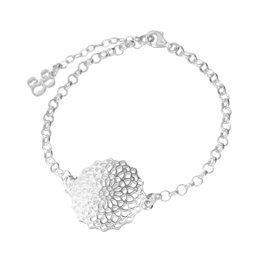 Pulsera mándala estrella plata .925